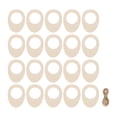 thumbnail image 1 of Shisuyan Anneaux de Serviette en Plastique 20 Pcs 3.5X2.7X0.1In, 1 of 8