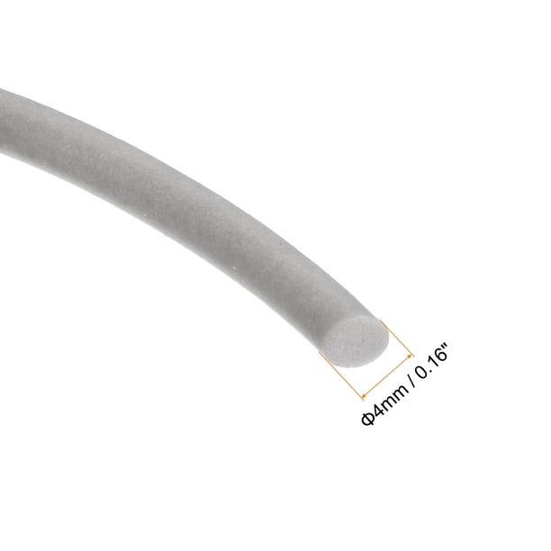 Bande D'étanchéité En Mousse De Silicone Uxcell – 4 Mm X 4,5 M, Noir, Caoutchouc éponge Solide