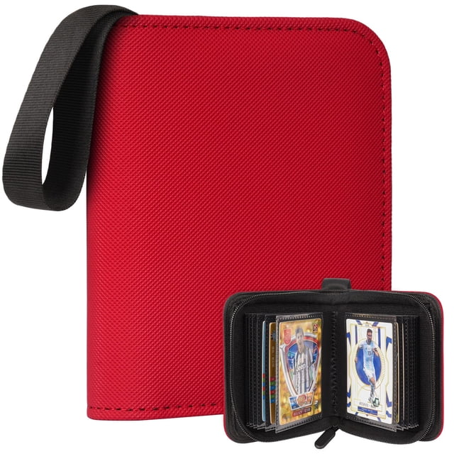 Álbum porta-cartas ENJOHN mini para 40 cartas, 20 páginas, rojo