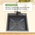 thumbnail image 6 of 15 inch Drop In Bar Sink, 15x15" Single Bowl Topmount Stainless Steel Handmade 16 Gauge Top Counter for Wet Bar RV Outdoor Small Kitchen Sink Basin Black, 6 of 7