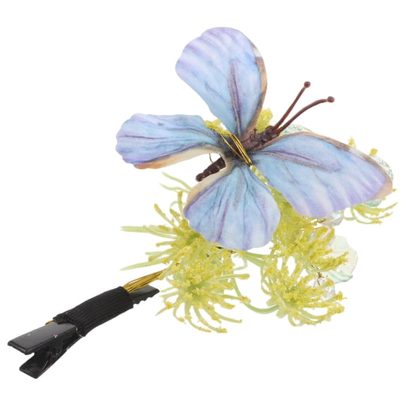 Milisten Fairy Flower Hairpin Side Clip Design Sky-blue Plastic 1Pack for Women Girls Daily Wear Special Events