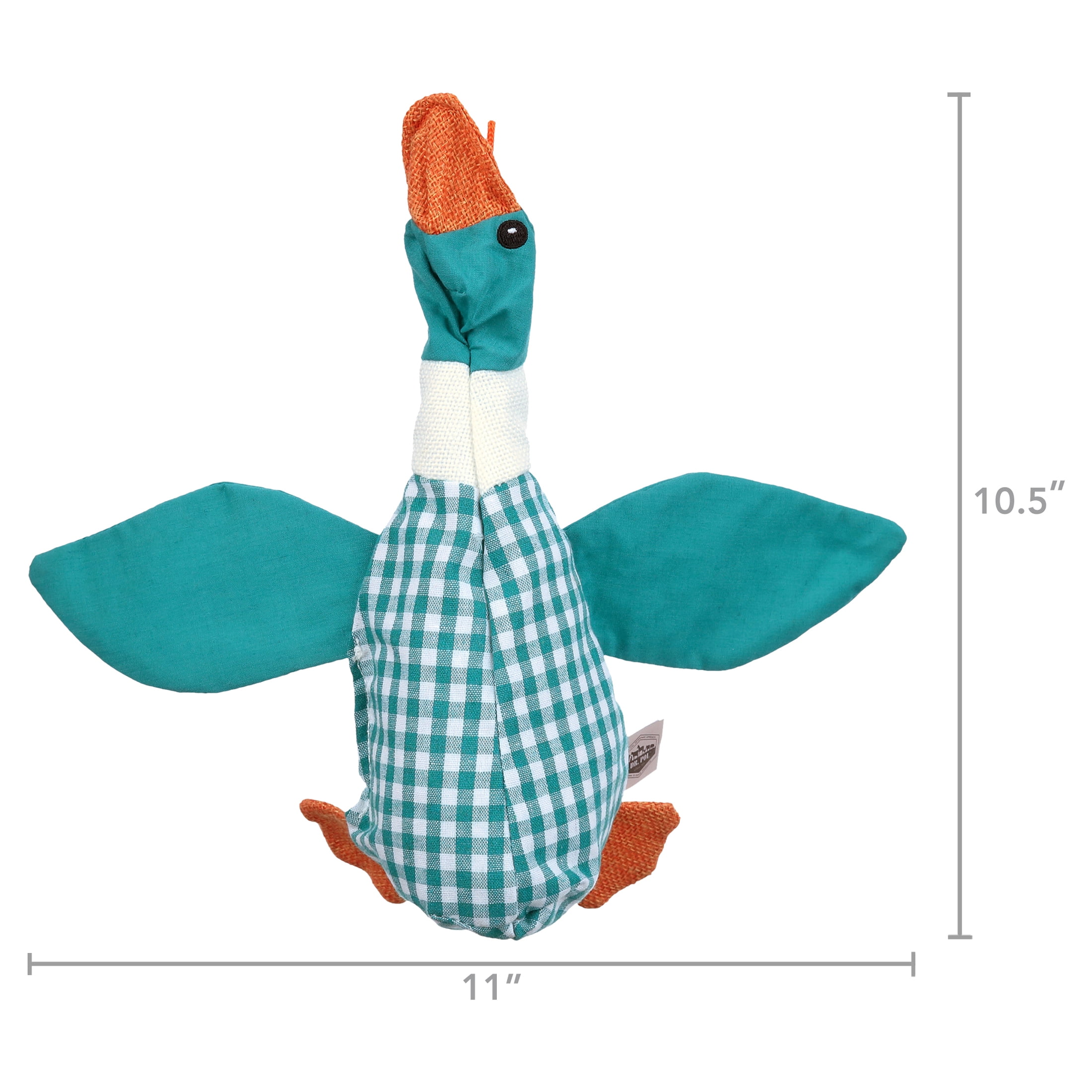 Dr. Pol Plush Squawking Plaid Duck, Green