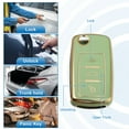 thumbnail image 3 of Unique Bargains Silicone Smart Key Fob Case Cover for Volkswagen Tiguan 2010-2017 Key Fob Shell Protector Keyless Green, 3 of 7