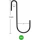 thumbnail image 2 of 12 10cm Heavy Duty S Forma Percha Ganchos Para Cocina, Baño, Dormitorio y Oficina XL, Negro, 2 of 5