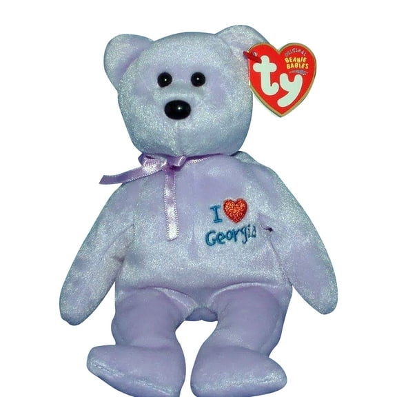Ty Beanie Baby: I Love Georgia the Bear | Stuffed Animal | MWMT's
