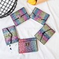 thumbnail image 4 of Cartera pequeña de lentejuelas de Metal multicolor, minicartera con cerrojo de retales de cuero PU para mujeres y niñas, billetera para dinero, monedero para tarjetas (hebilla cruzada) Sincero Hogar, 4 of 4