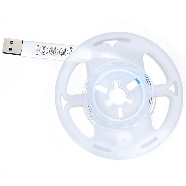 Tira de Luces LED, 1 Metro 5050, Iluminación Novedosa Que Cambia de Color, Alimentada por USB con Control de 3 Botones para Dormitorio, Fondo de TV, Hogar, Cocina Accesorios De Luz Octpeak NO