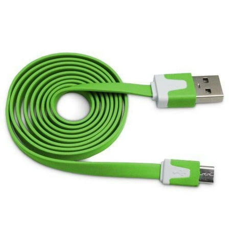 Importer520 Green 3m 10 Ft (Extra Long) Micro USB Data Sync Charger Cable forMotorola Droid X / DROID (Best Rom For Droid X)