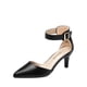 thumbnail image 1 of DREAM PAIRS - Zapatos de tacón alto para mujer con correa al tobillo y puntera cerrada, 1 of 3
