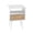 White, variant on Tcbosik Night Stand with Storage Drawer, 15.7 Inch Bedside Table with Open Shelf, Rattan End Table with Solid Wood Legs for Small Space, Bedroom, Living Room, Natural
