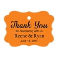 thumbnail image 1 of 100 PCS Custom Wedding Favor Hang Tags Thank you for celebrating Personalized Paper Tags, 1 of 1