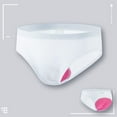 thumbnail image 2 of GEWSEY Leakproof Period Underwear for Women Heavy Flow Seamless Period Panties High Absorbent Menstrual Underwear (White, XXL), 2 of 3