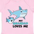 thumbnail image 4 of Inktastic My Grandad Loves Me with Cute Sharks Boys or Girls Baby Bodysuit, 4 of 5