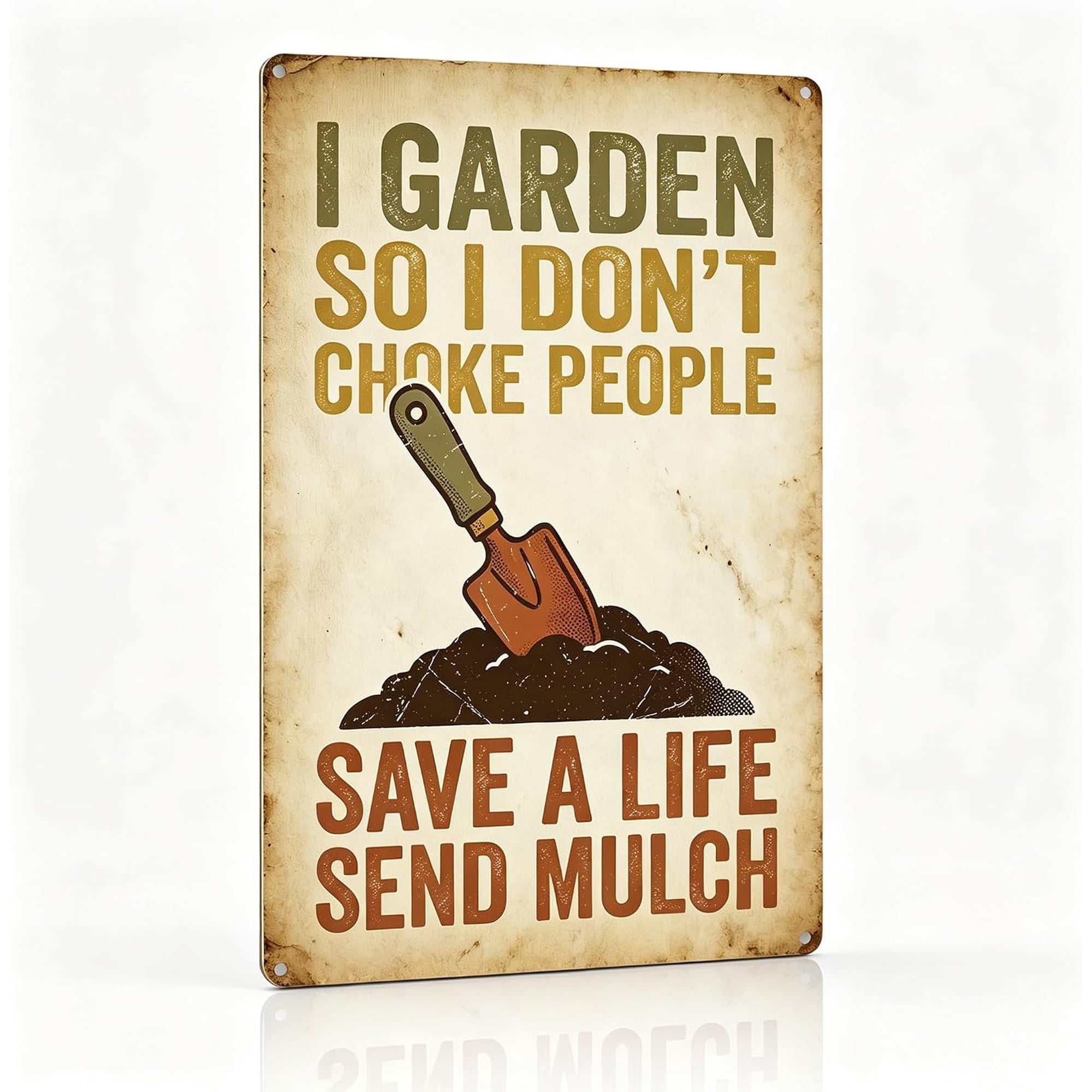 Garden Signs Funny Garden Gifts - I Garden So I Don t Choke People Sign Aluminum Garden Decor for Patio Yard Greenhouse Home Outdoor Wall Decor 8x12 Inches Vintage Metal Tin Sign