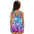 thumbnail image 2 of FOR U DESIGNS Girls One Piece Swimsuit with Skirt Sleeveless Summer Swimwear Skirted Bathing Suit for Kids 3-13 Years, Fish Scales, 2 of 7