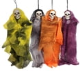 thumbnail image 2 of 4pc Halloween Hang Scary Skull Doll Funny Mischievous Prop Skeleton Decor, 2 of 8