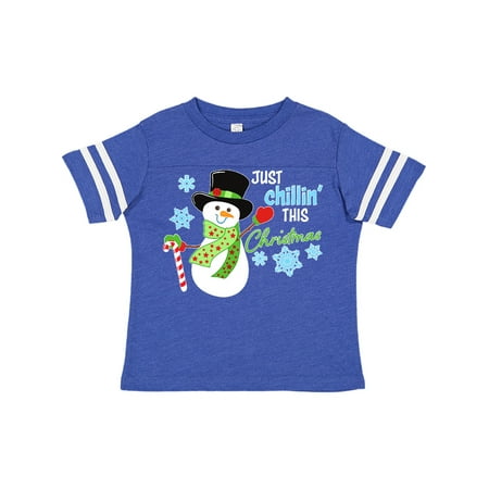 

Inktastic Just Chillin This Christmas Fun Snowman in Top Hat Gift Toddler Boy or Toddler Girl T-Shirt