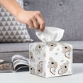 thumbnail image 6 of Rateoe Cartoon Koala Pattern Tissue Box Cover, Modern Square Decorative Leather Facial Paper Case Organizer Holder Dispenser 5X5X5'', 6 of 8