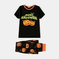 thumbnail image 2 of PatPat Halloween Pajamas Holiday Pj Sets for Women Family Matching Pumpkin Print Short Sleeve Loungewear, Black, XL, 2 of 9