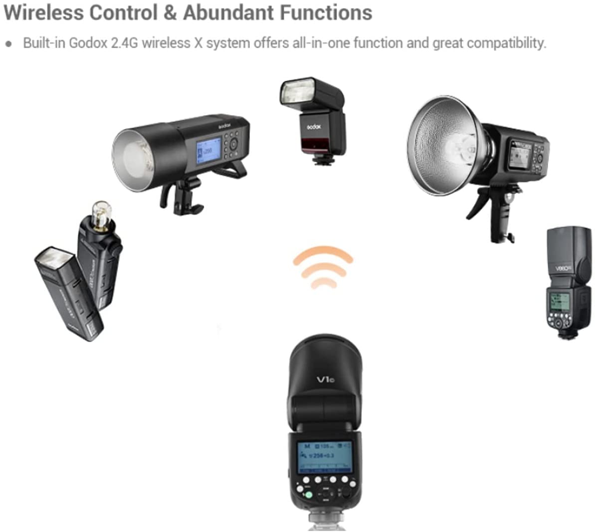 Buy Godox V1 V1F Flash for Fuji Fujifilm Camera TTL Flash Speedlite 1/