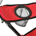 thumbnail image 4 of GoTeam Ensemble de Chaises de Camping Pliantes avec Parasol et Sac Isotherme, Red, 4 of 5