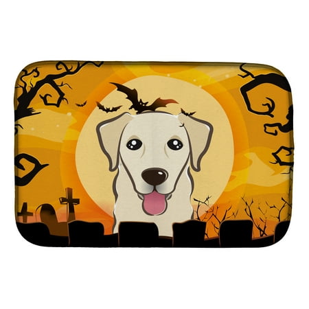 halloween golden retriever dish drying mat