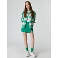 thumbnail image 2 of Koton Lumberjack Shirt Jacket Long Sleeve Buttoned Pocket Detailed, Lightweight, Fashion EU 40 Size in Green for Women, 2 of 5