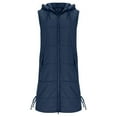 thumbnail image 6 of RQYYD Long Womens Puffer Vest Winter Sleeveless Puffy Jacket with Hood Warm Quilted Vest for Women, 6 of 6