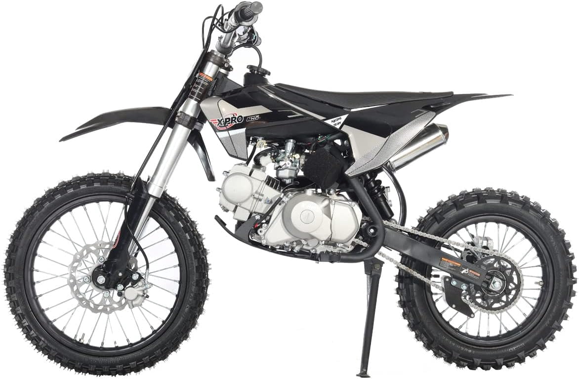 X-Pro X17 Gasoline 125cc Dirt Bike for Adults and Big Boys - Black