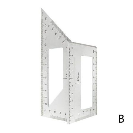 

1PC Multifunctional Square 45/90 Degree Gauge Angle Tool Ruler Supply C0C3