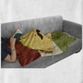 thumbnail image 6 of Food Soft Flannel Fleece Throw Blanket, Mexican Taco with Mustached Face Rolled with Veggies Humor Comic Childish Art, Cozy Plush for Indoor and Outdoor Use, 70" x 90", Multicolor, by Ambesonne, 6 of 6