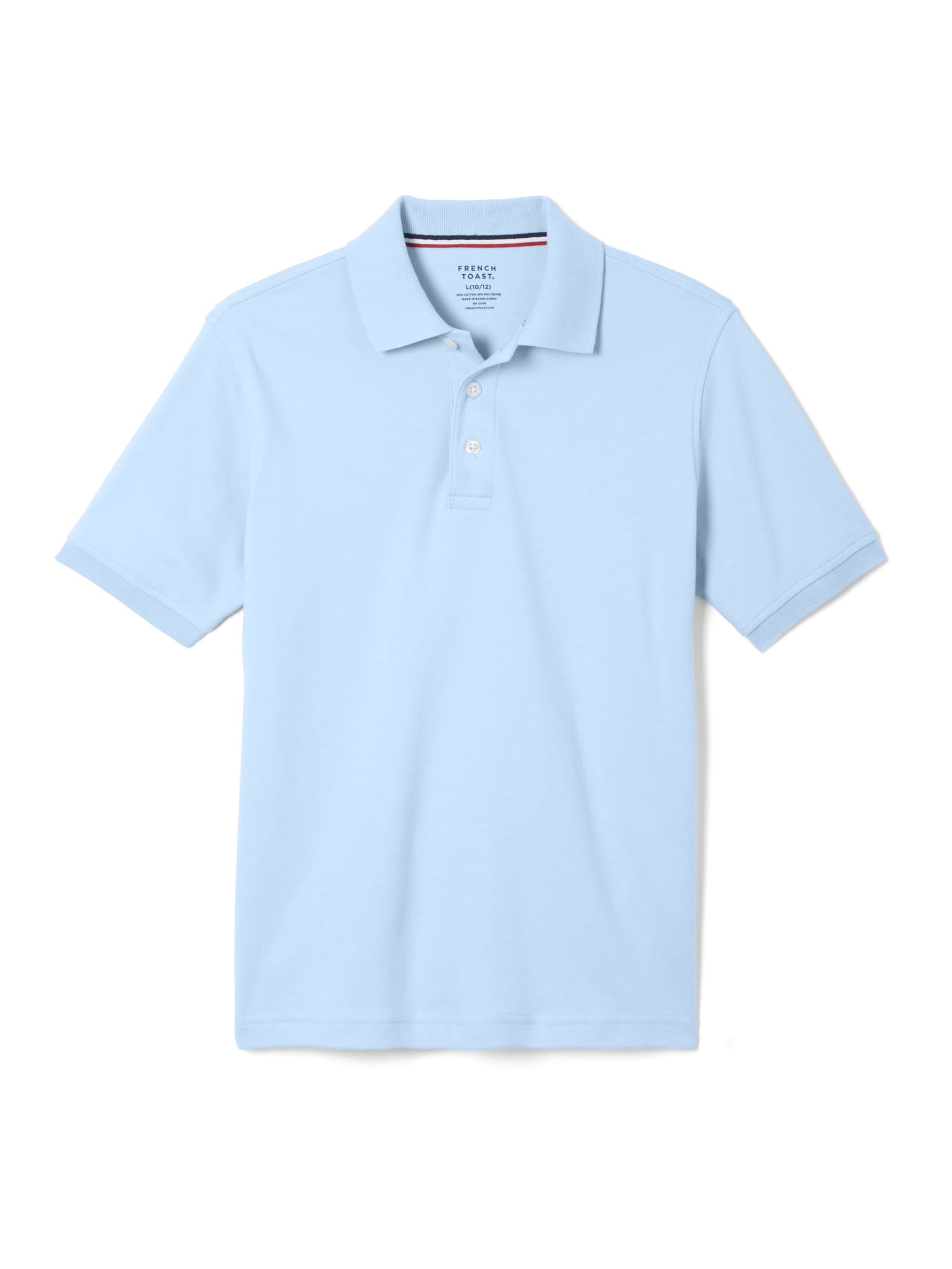 French Toast Boys Light Blue Short Sleeve Polo Shirt Lot Of 3 Size 14