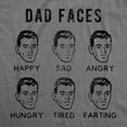 thumbnail image 2 of Mens Dad Faces T Shirt Funny Fathers Day Sarcastic Emotions Chart Graphic Novelty Tee Graphic Tees, 2 of 9