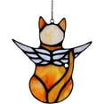 thumbnail image 1 of Wdhugt Orange Angel Cats Memorial Gift Colorful Hanging Ornament For Pet Loss Remembrance With Angel Wings Design 4.5X4.5X0.2 Inches Plastic Material Includes Iron Chain For Display Orange, 1 of 7