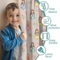 thumbnail image 3 of Blackout Kids Curtains,Beige Princess Watercolor Dress Pattern Childrens Insulated Curtains Set Of 2,Bedroom Essentials,Toddler Room Decor 42"x63", 3 of 5