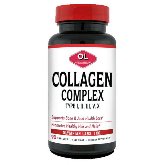 Olympian Labs Collagen Complex Type I, Ii, Iii, V, X 90 Caps