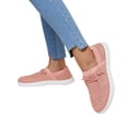 thumbnail image 6 of LUCKY STEP Rhinestone Loafers Shoes Comfort Slip On Mesh Knit Walking Shoes,Pink,Womens, 6 of 6