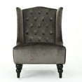 thumbnail image 2 of Talisa High-Back New Velvet Club Chair, Gray, 2 of 9
