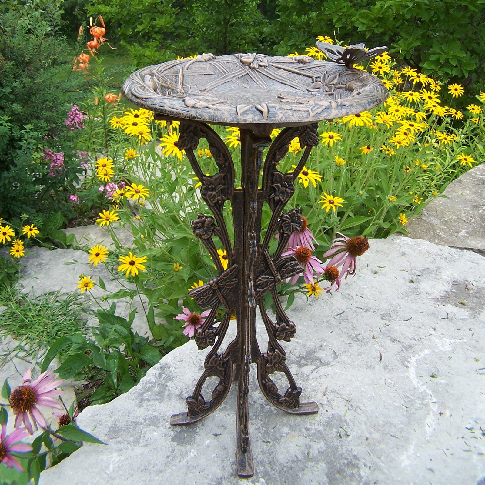 Oakland Living Butterfly Dragonfly Birdbath by Oakland Living