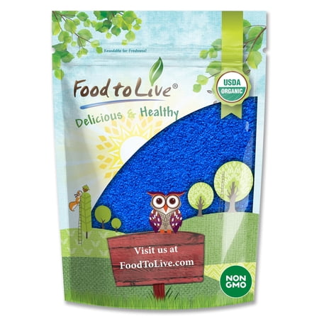 Organic Blue Spirulina Powder, 0.25 Pounds — Non-GMO, Raw, Vegan — by Food to Live