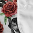 thumbnail image 4 of Rose Microwave Oven Cover, Watercolor Art Style Skull with Red Roses and Buds Gothic Halloween Pattern, Water Resistant Organizer with Pockets Kitchen, 36" x 12", Vermilion Black Green, by Ambesonne, 4 of 4