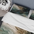 thumbnail image 4 of Designart "Inner Worlds of Marble Green and Black I" Modern Geometric Bedding Covert Set - Abstract Geometric Green Abstract Bed Set With 1 Sham, 4 of 6