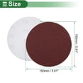thumbnail image 4 of Unique Bargains 50 Pcs Round Sandpaper 60 Grit Hook and Loop Sanding Sheets Universal for Automotive Refinishing Woodworking 150x150mm Aluminum Oxide Red, 4 of 7