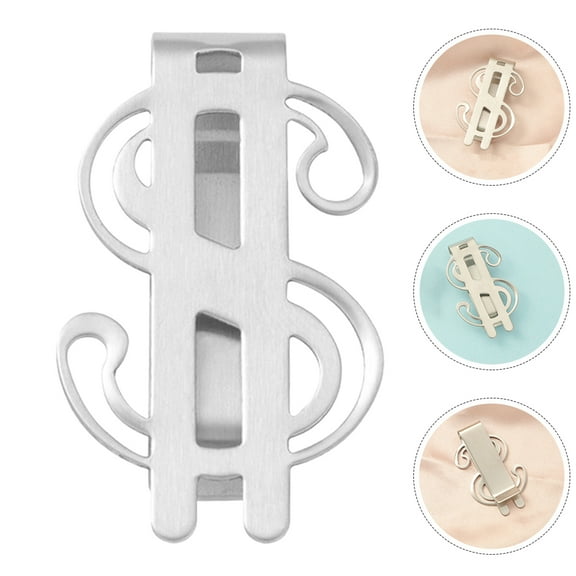 Supvox 4-Pack Stainless Steel Money Clips, Minimalist Cash Holder for Men and Women, Slim Wallet Accessory