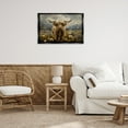 thumbnail image 3 of Stupell Industries Cattle in Daisy Field Animals Painting Black Floater Framed Canvas Art Print Wall Art, 31 x 21, 3 of 10