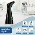thumbnail image 3 of Touchless Automatic Soap Dispenser – Infrared Sensor, Hands-Free Operation, Adjustable Output, Battery-Powered (AAA Not Included), Modern Black Design for Bathroom, Kitchen, Office, Hotel Use, 3 of 5