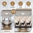 thumbnail image 5 of Vintage Forest Deer Window Privacy Film, Rustic Country Wildlife Woodland Static Cling UV Sun Blocking Heat Control Window Tint Day and Night, Non-Adhesive One Way Windows Privacy Cover 17.7''x78.7'', 5 of 7