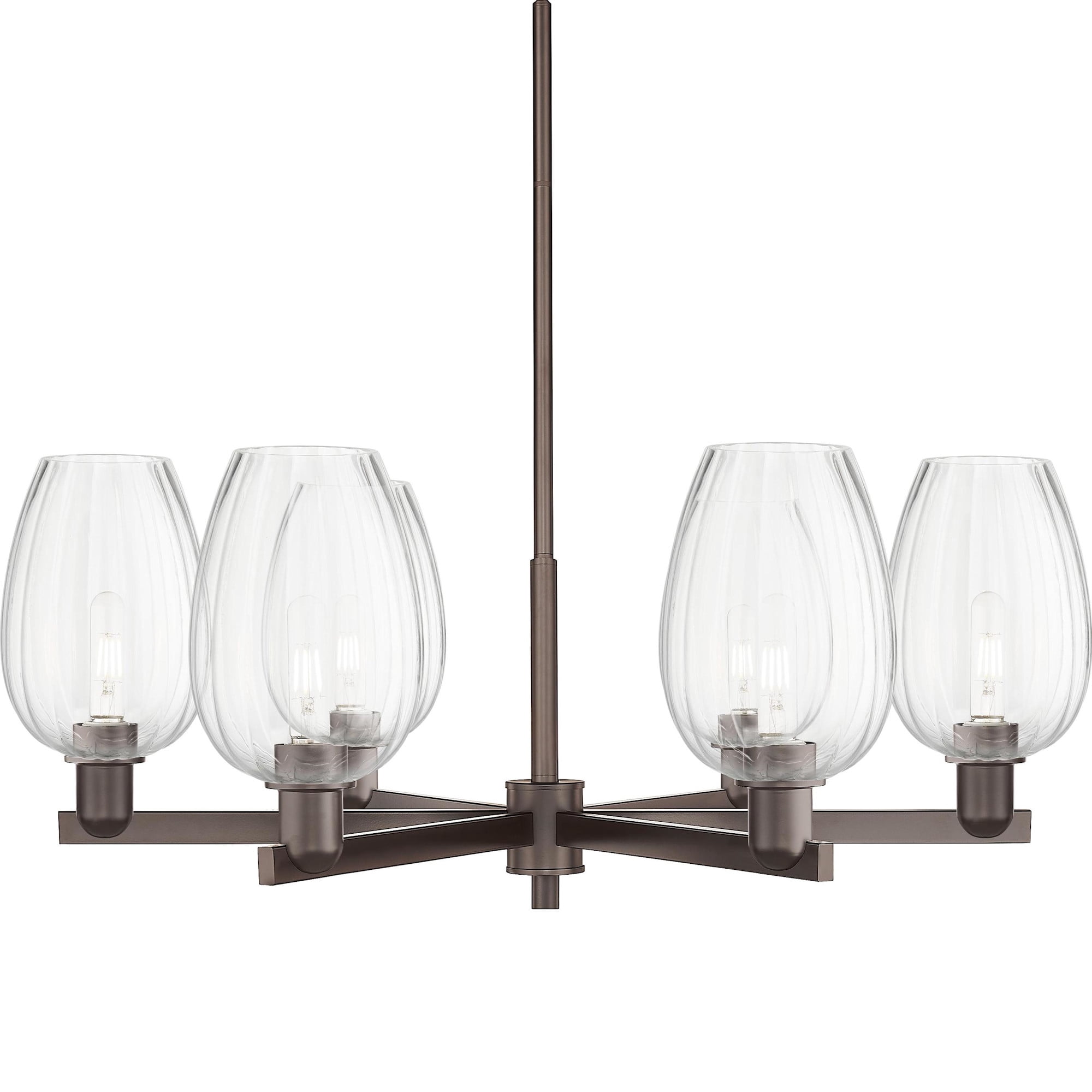 Innovations Lighting 716-6CR-OB-G457-6CL Preston 6 Light 24 Wide Candle Style Chandelier