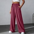 thumbnail image 7 of Karymi Women's Shorts Elastic High Waist Side Tie Wide Leg Palazzo Pants, Solid Pleated Front Trousers with Deep Side Pockets, Relaxed Flowy Pants Biker Shorts Women, 7 of 7