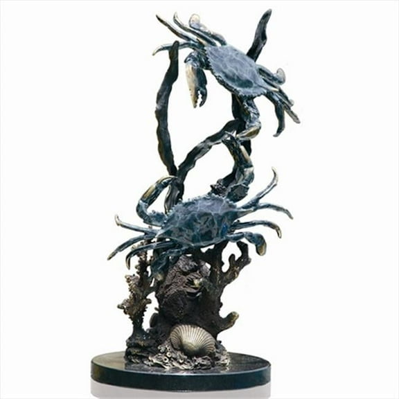 SPI Hand Finished Fighting Blue Point Crabs Statue